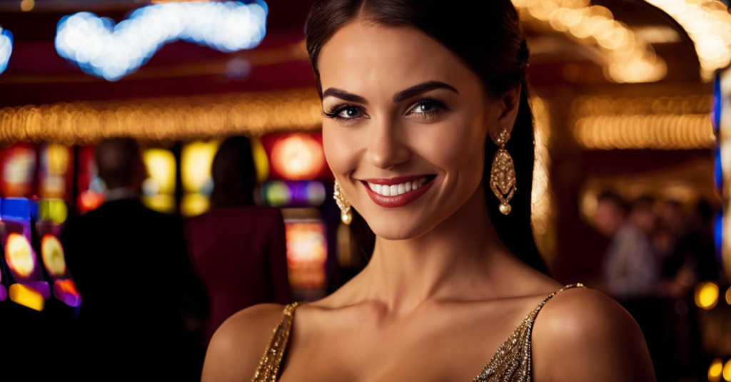 woman in a casino